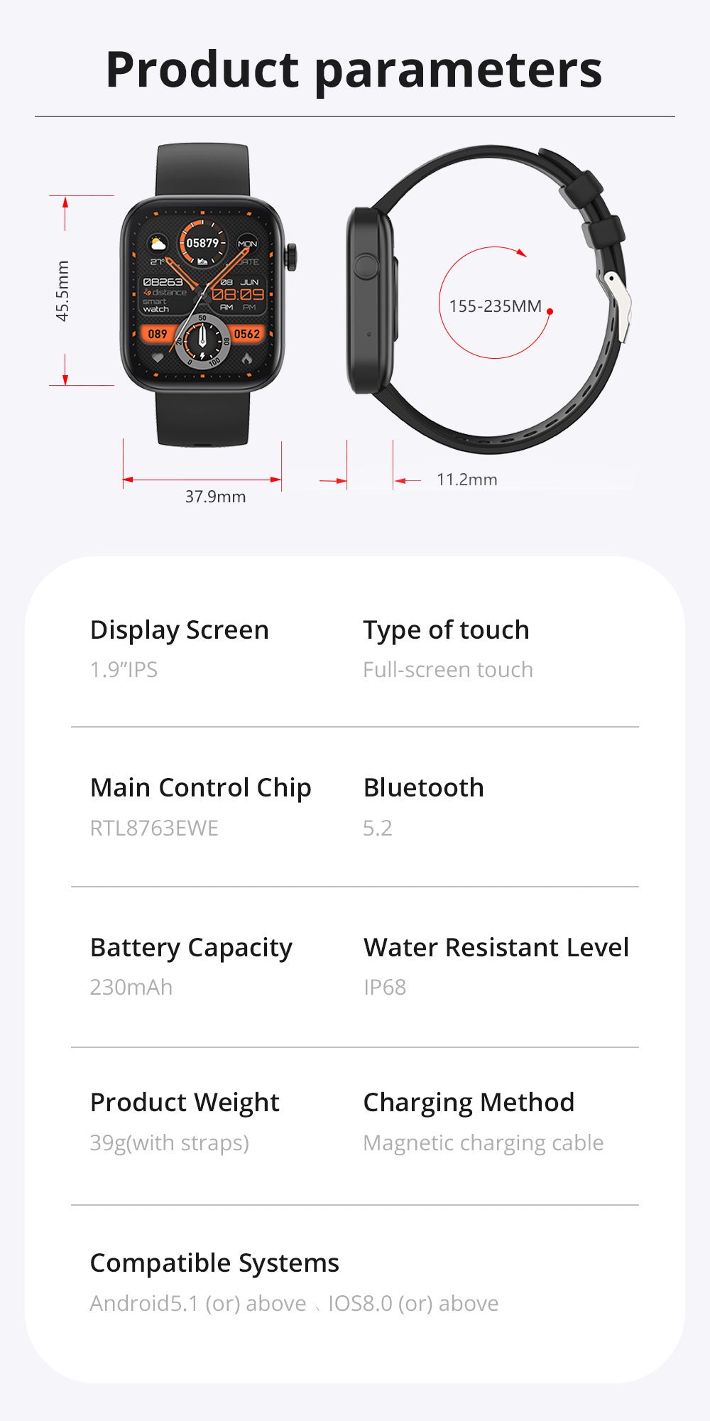 GoldenWatch⹠La SmartWatch - votre forme, votre rythme - Montre connectée certifiée