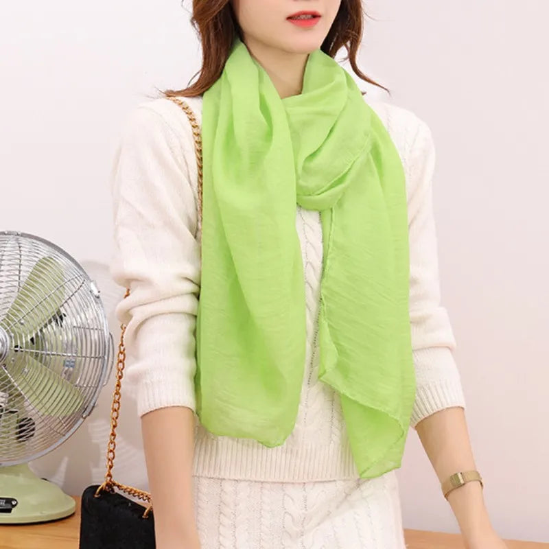 🧕 Élégance Naturelle – Voile Écharpe Coton & Lin