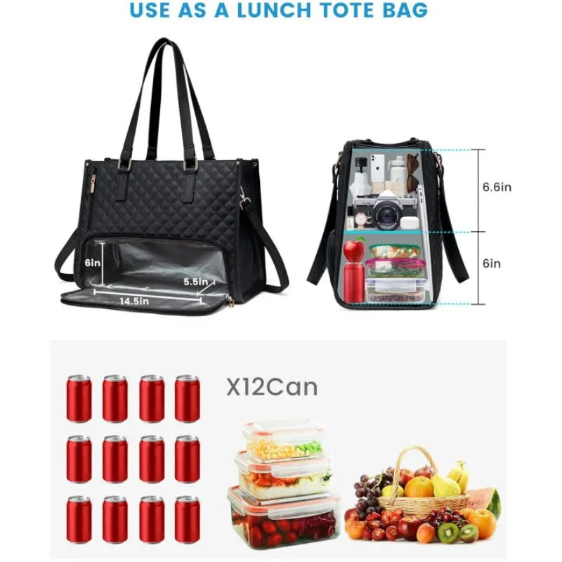Sac 2-en-1 👜 Ordinateur & isotherme pour Repas, Élégant & Pratique