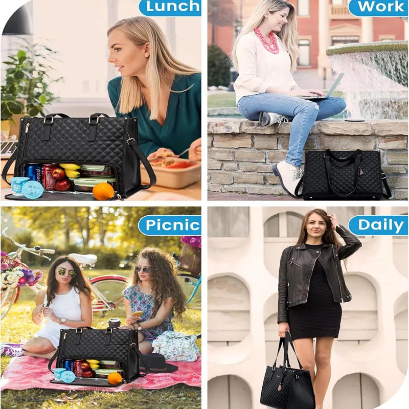 Sac 2-en-1 👜 Ordinateur & isotherme pour Repas, Élégant & Pratique