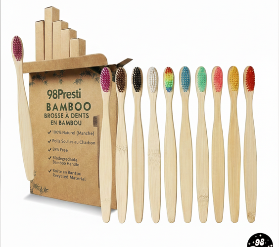 Brosses à Dents en Bambou Naturel