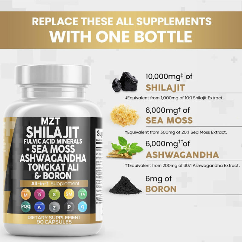 🧠 PureShilajit™ – Capsules de Shilajit 100 % Naturel