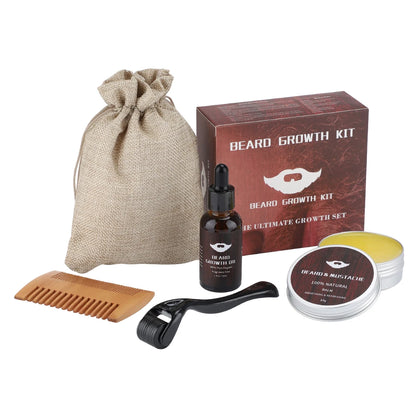 🧔 Kit de Soin Barbe Homme – Croissance & Entretien Complet