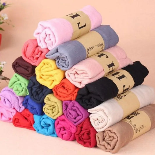 🧕 Élégance Naturelle – Voile Écharpe Coton & Lin