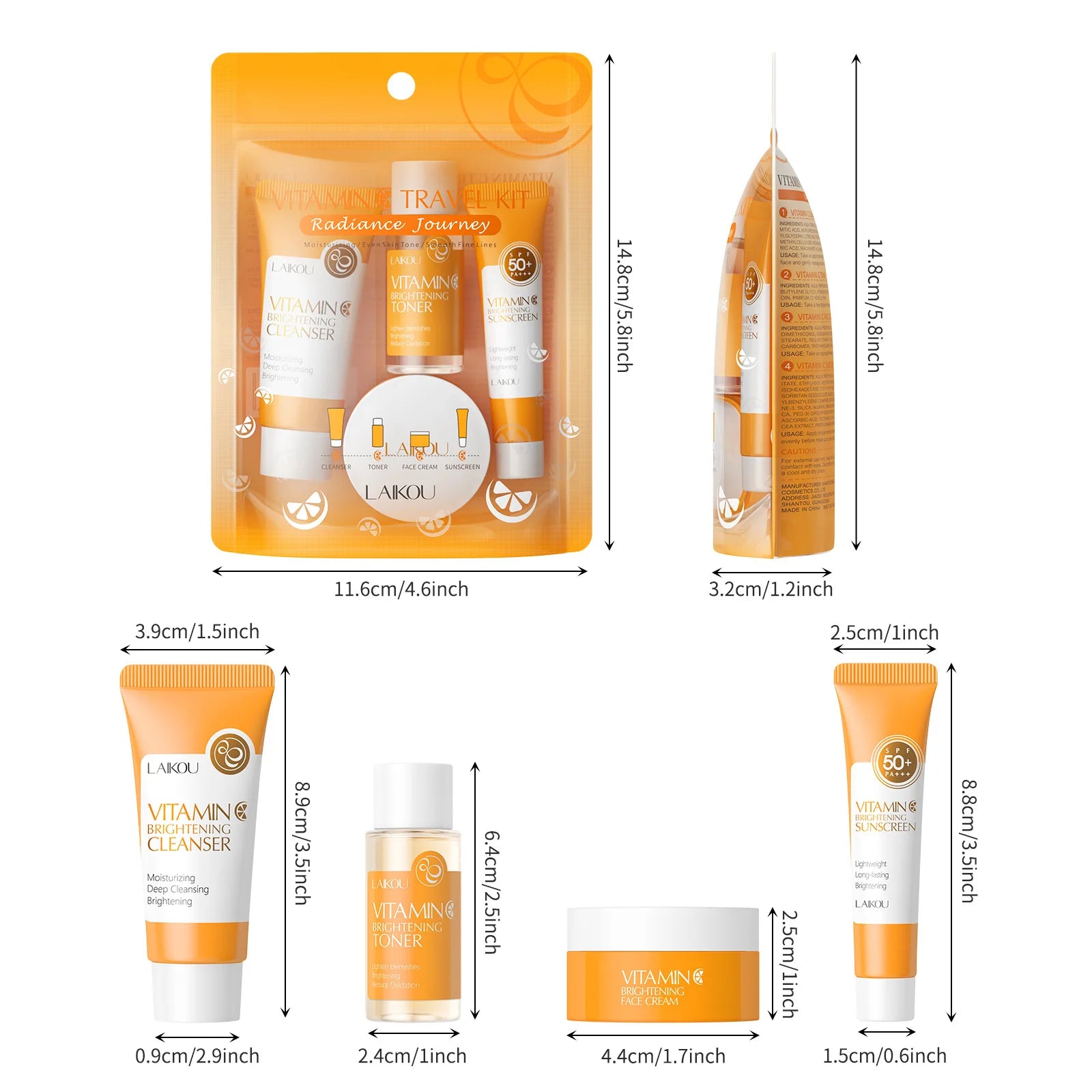 Coffret SkinCare — Routine Complète ✨ (Packs: Sakura / Vitamine C)