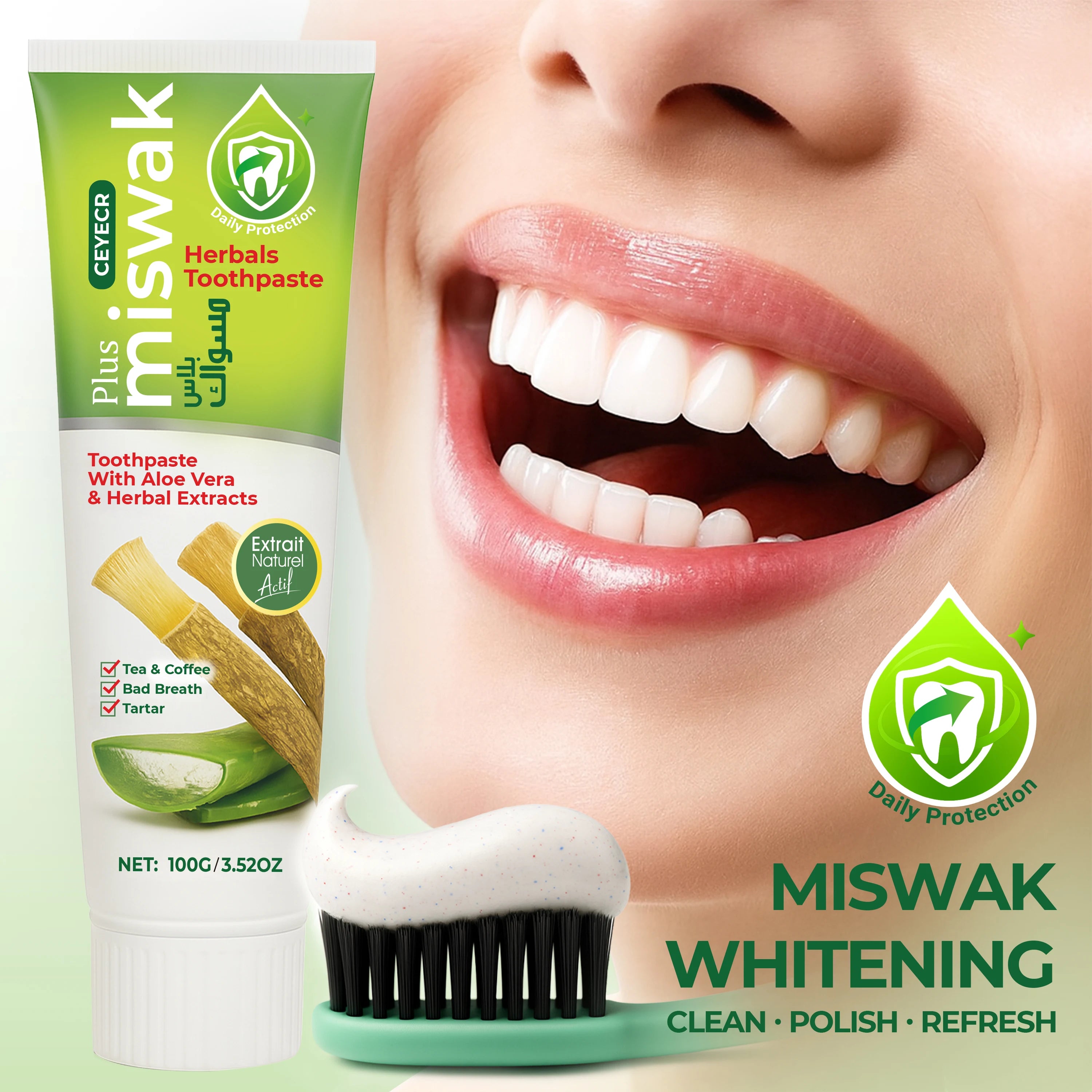 Dentifrice Herbal au Miswak