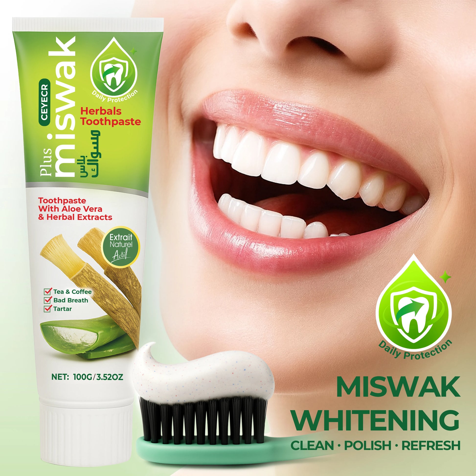 Dentifrice Herbal au Miswak